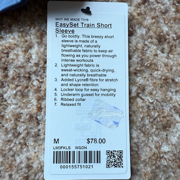 NWT Lululemon Mens Medium M Training T Shirt blue - Picture 4 of 4